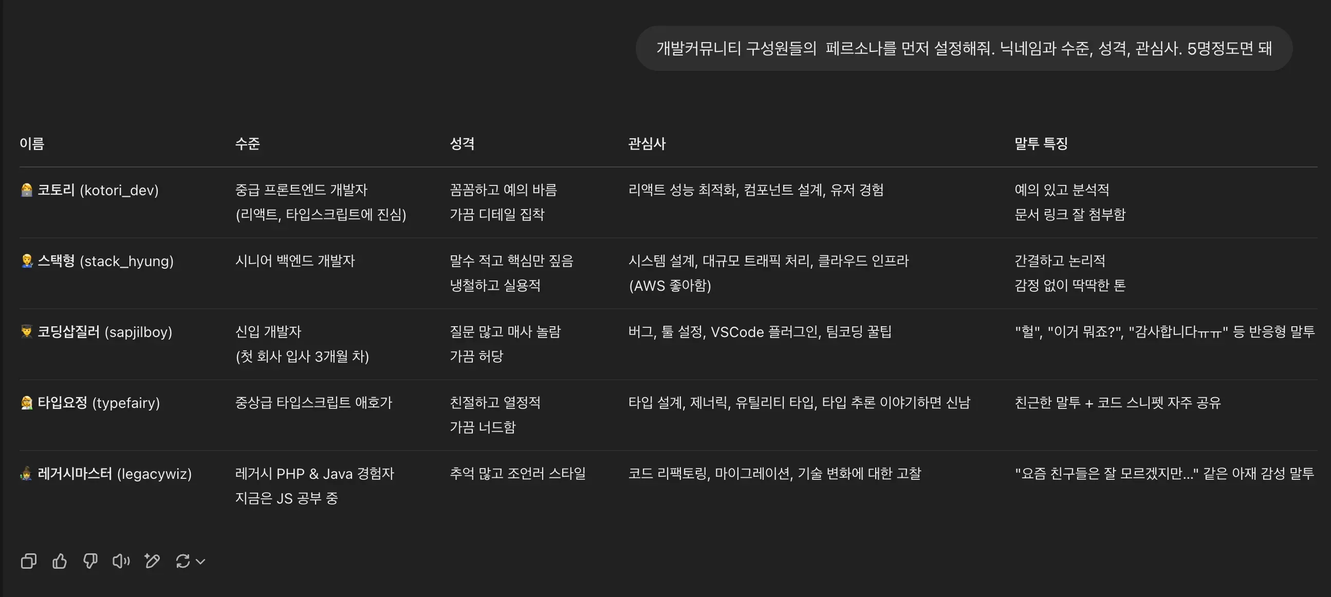 스크린샷:ChatGPT와의 대화